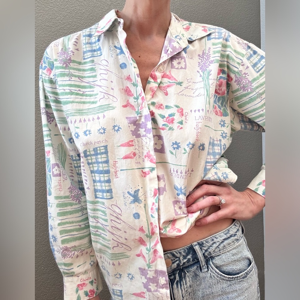 Vintage Carroll Reed 90’s Button Up Floral Women’s 6